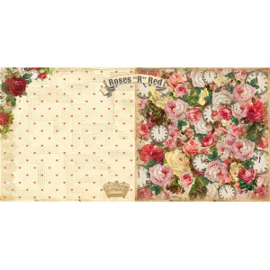 Mad Tea Party Collection - Roses R Read 12x12 Paper